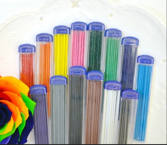 17pcs tubes lot 2 0mm mechanical pencil color leads color of lead