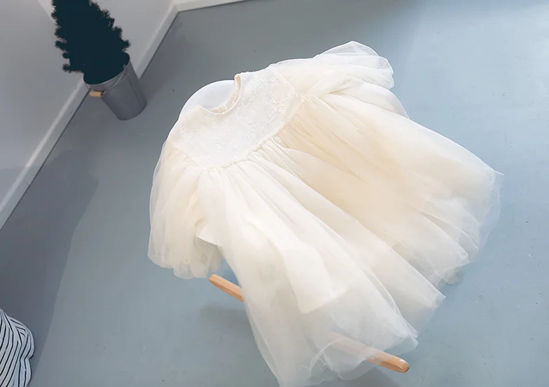 Многослойное платье принцессы для маленьких девочек с фатиновой юбкой и Винтажное с рукавами-фонариками Вечерние Нарядные свадебные платья