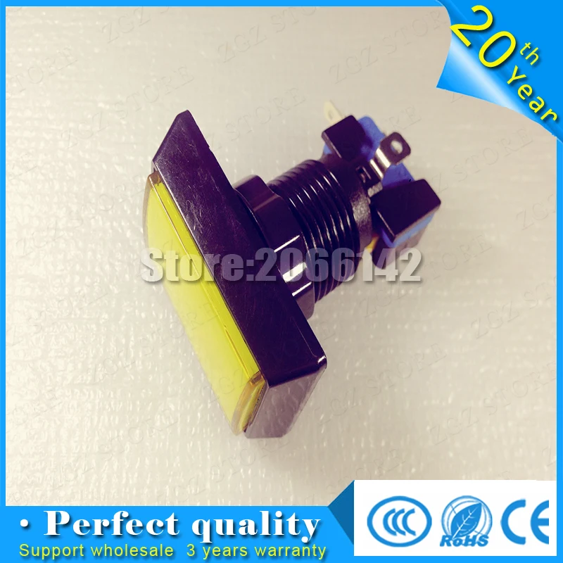 

1pcs rectangle illuminated 12v LED Arcade Push Button with microswitch 5 colors available 33x50mm