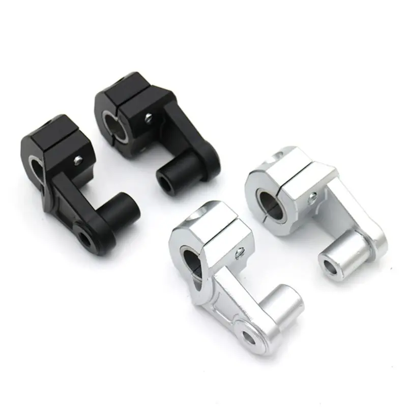 2 шт. зажимы руля мотора мотоцикла Серебряный/черный стояк 22 мм 28 мм для Suzuki для Yamaha для Honda Для KTM рамка из алюминиевого сплава