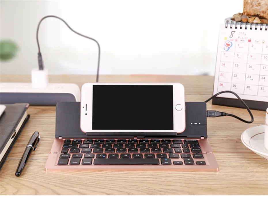 Basix Bluetooth Folding Keyboard Wireless Foldable mini Keybords8