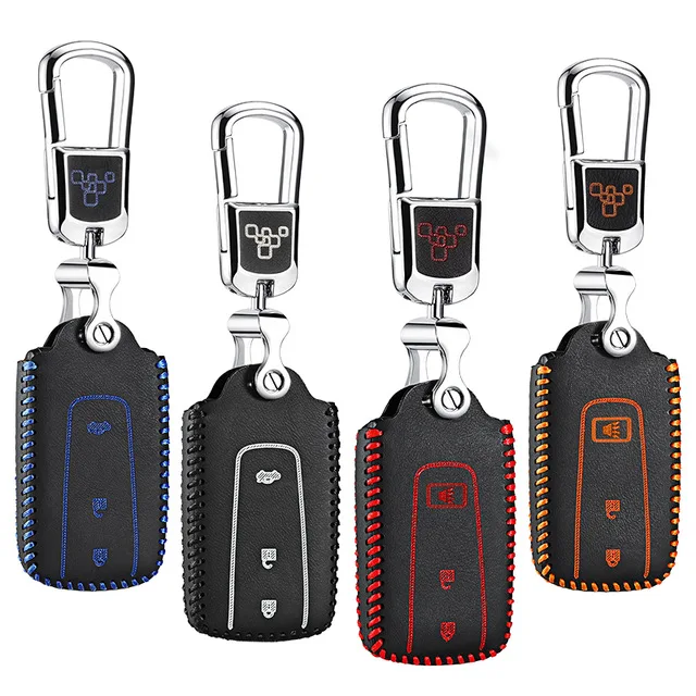 

Leather key cover for Toyota Prius Hybrid 2005 2006 car key case wallet holder key cover key2p Free shipping