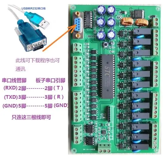 15 вход 12 STC12C5A60S2 MCU Программируемый релейный промышленный пульт управления, как PLC RS232RS485