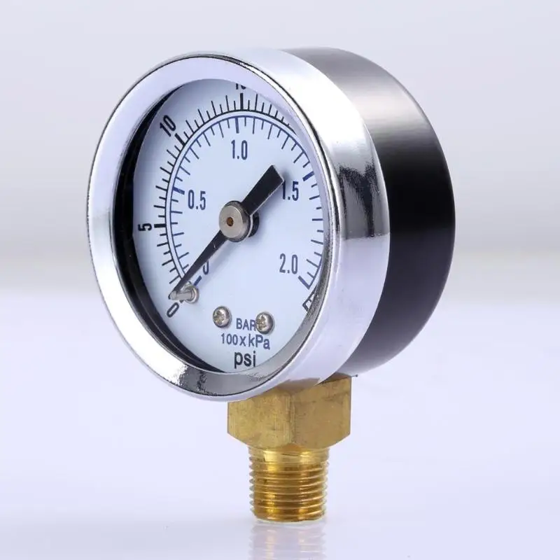 1/8 &quotNPT 0 30PSI 2bar Мини манометр гидравлический воздушный компрессор вакуумный