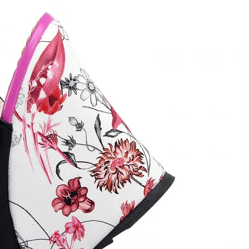 Florral Print Wedges Heel Sandals Summer Shoes Woman Buckle Strap Slingbacks Platform Thick Bottom High Heels Sandals Women E02 (20)