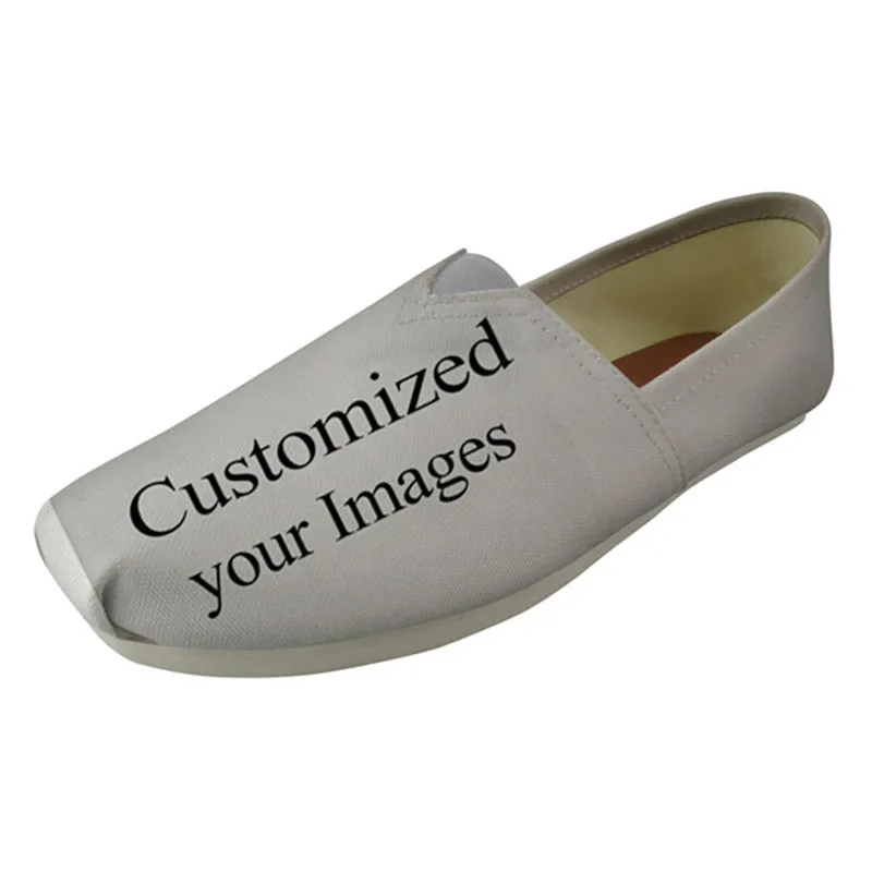 

Customized Image LOGO Print High Quality Women's Flats Shoes Casual Brand Light Weight Lazy Shoes Woman Women Summer Sneakers