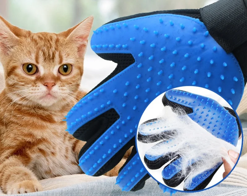 

Pet Soft Silicone Dog Cat Pet brush Glove Cat cleaning Gentle Efficient Cat Grooming Glove Dog Bath Supplies Pet Glove combs