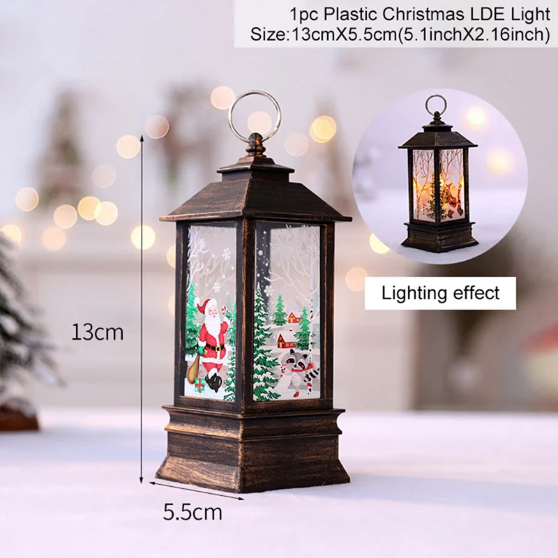 PATIMATE Christmas Decorations for Home Led Christmas Ornament LED Tea Light Candles Christmas Tree Decoration Xmas Party Decor - Цвет: Copper Santa Light