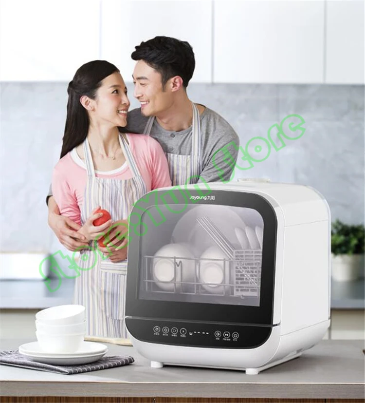 Clearance 220V Free Installation Dishwasher Home Automatic Desktop Mini Smart Brush Cleaning Machine Vegetable Fruit Tableware Cleaner 4