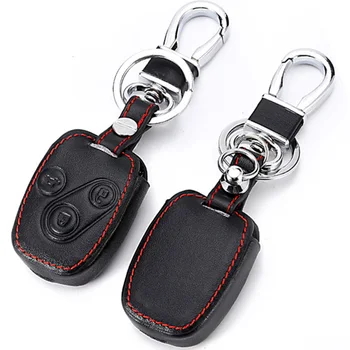 

Genuine Leather Key Chain Ring Cover Case Fit For Honda Cr-V Civic Fit Freed Stepwgn Key Two Civic 2017 Accord Key Holder