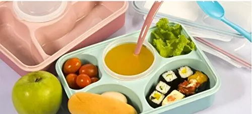 Bento Ланч бокс полностью Герметичный пищевой 5 отсек Box миска для супа с