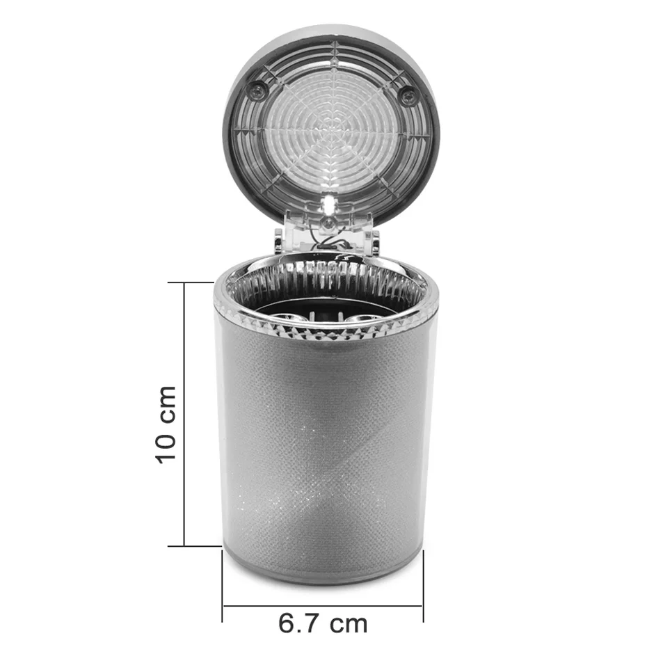 MUNSS Universal Car Ashtray With Colorful LED Light Portable Smokeless Ashtray Cigarette Holder Cup Car Interior Accessories  (12)