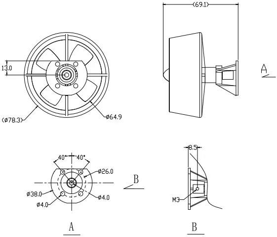 60mm Ducted Assembly Propeller-Size