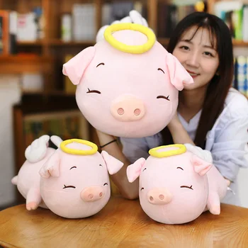 

Factory direct selling cute cartoon angel pig Doll Stuffed Toy pillow children's day birthday gift