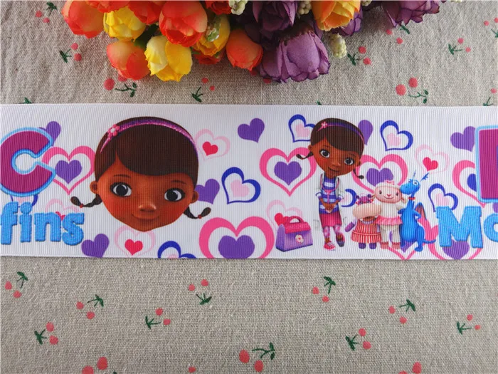 

16053069, new arrival 3'' 75mm 10 yards printed grosgrain ribbons cartoon ribbon handmade hair bows