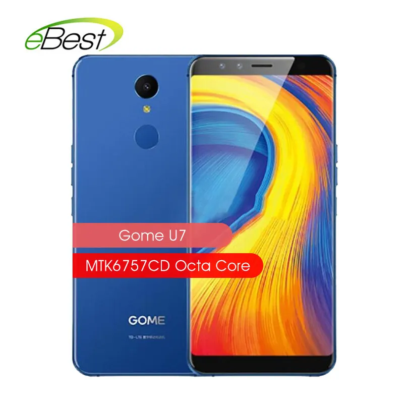

GOME U7 4G LTE Smartphone 5.99" FHD 18:9 4GB RAM 64GB ROM 2 Front Cameras 3050mAh Fingerprint ID Octa Core Android Mobile Phone