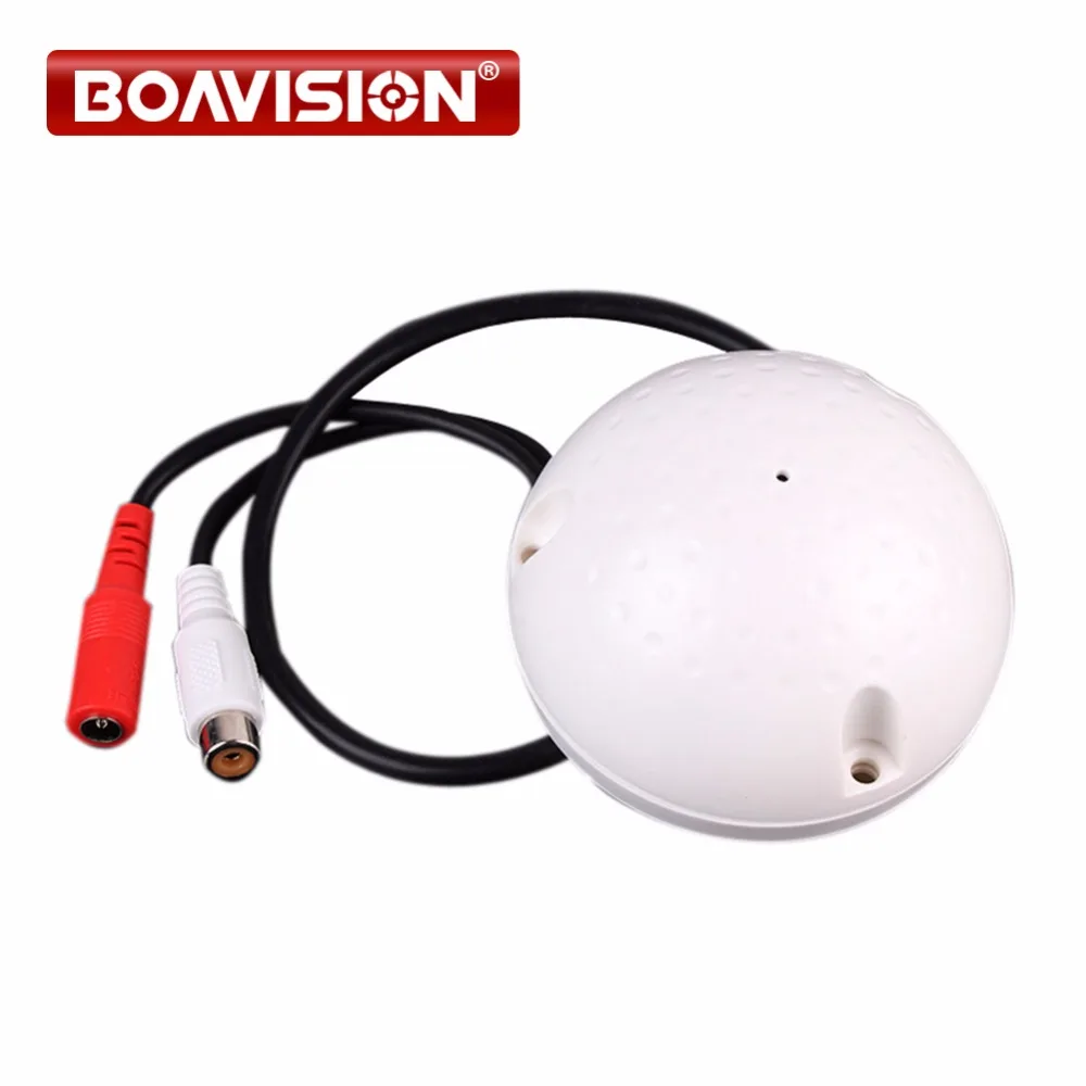 

BOAVISION 100 Square Meters Mini CCTV Security Surveillance Microphone CCTV Audio Pickup Input
