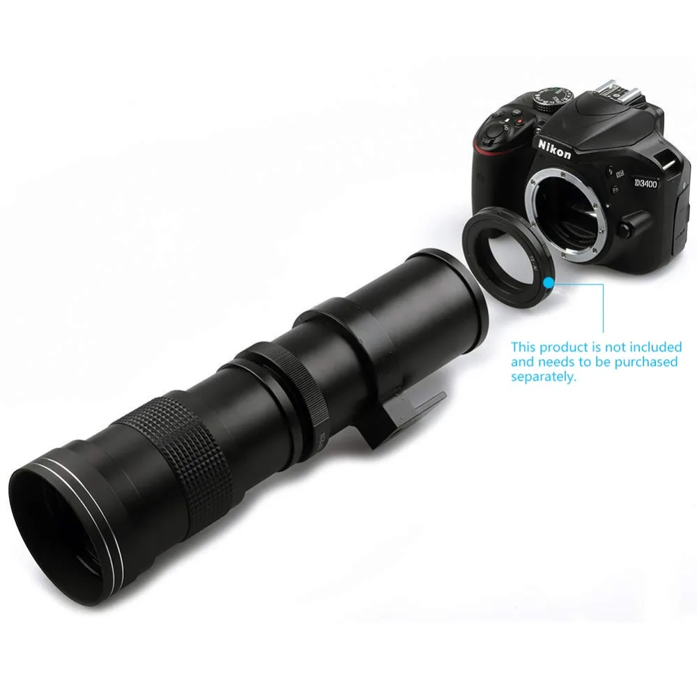 Mcoplus супер телеобъектив ручной зум объектив для Nikon D7100 D5300 D3100 D3200 D5000 D5100 D5200 D750 420-800 мм F8.3-16 DSLR камеры