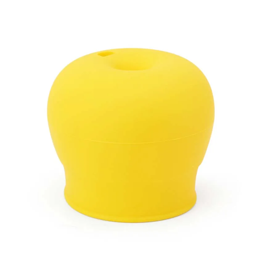 Надёжный безопасный умный дизайн мягкий силиконовый соломенная крышка крышки для детских бутылок чашки - Цвет: Цвет: желтый