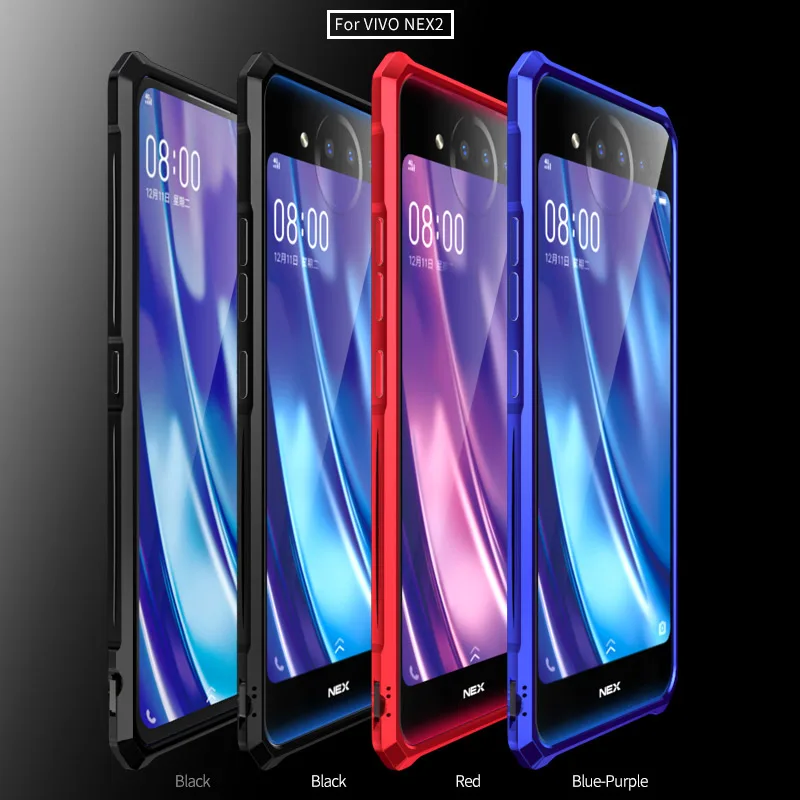 

For VIVO Nex 2 Case Nex2 Bumper Metal Aluminum Frame Back Cover Case for Vivo Nex 2 metal bumper phone case