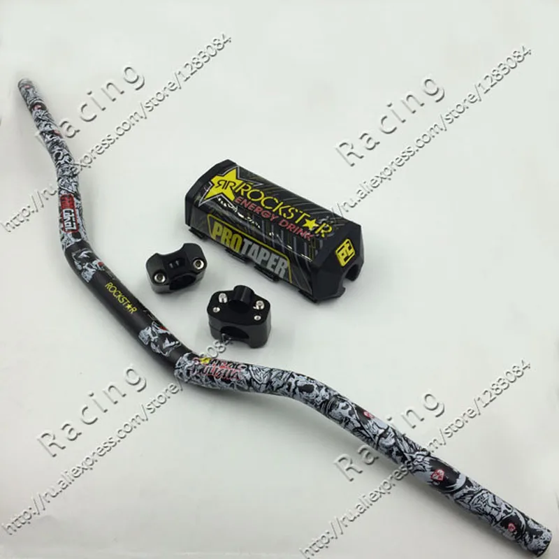 Pro Taper Fat Bar 1-1/" Синий Металл Mulisha пакет мотокросса Fat Bar MX алюминиевый Mad Racing ktm руль 810 мм-28 мм - Цвет: Black