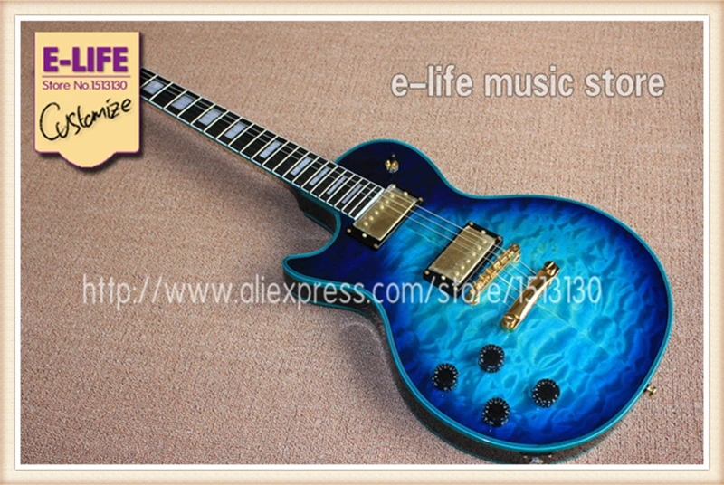 Китай Музыка Инструменты левой рукой LP Пользовательские guitarmaple Топ стеганые в