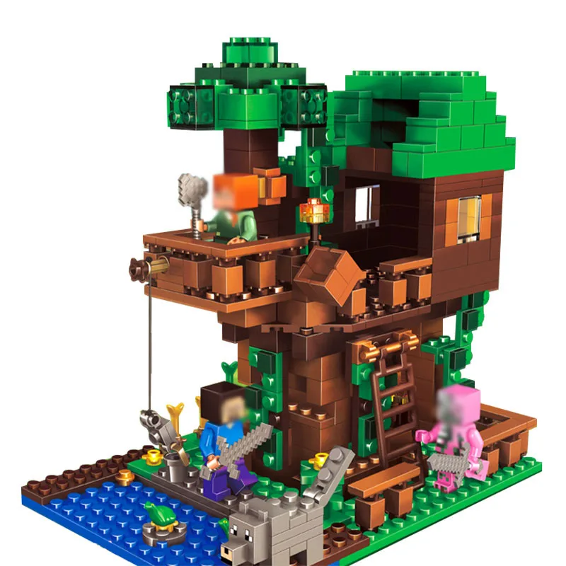 406pcs Tree House Compatibie Legoings Building Blocks Toy Kit DIY Educational Children Christmas Birthday Gifts Educational Toys