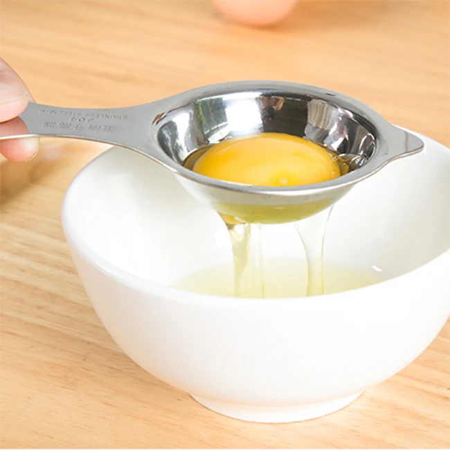 1 pcs Egg Yolk Divider Stainless Steel Egg Dividers Vitellus Yolk Separator Practical Egg White Yolk Divider Kitchen Tools