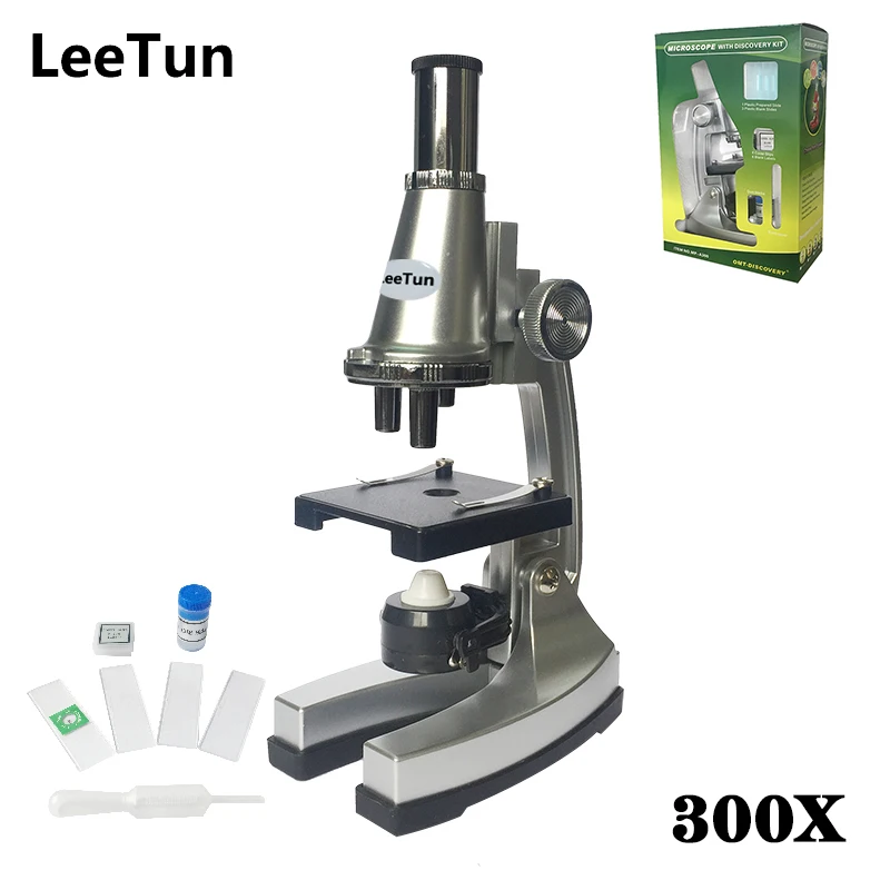 

100X 200X 300X Educational Kids Toys for Children Biological Microscope with Refecting Mirror & Lamp Best Present for Birthday
