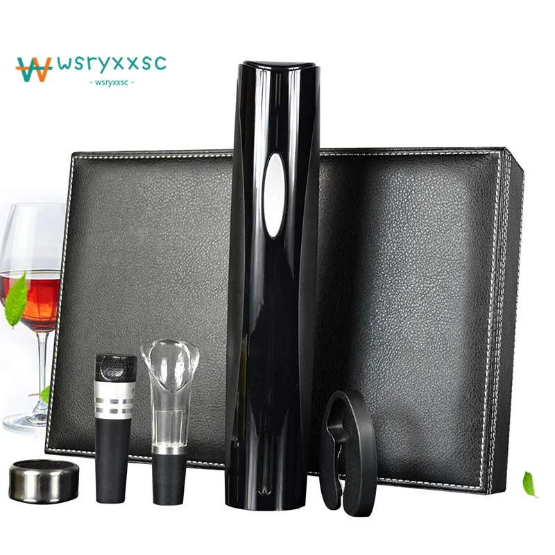

Premium Electric Bottle Openers Kit Cordless Red Wine Dispenser Filter with Foil Cutter Vacuum Stopper Kitchen Bar Tools Gift