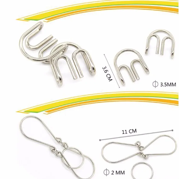 8 шт./лот, различные узоры, 3D металлическая головоломка, IQ провод, головоломка для детей, взрослых детей