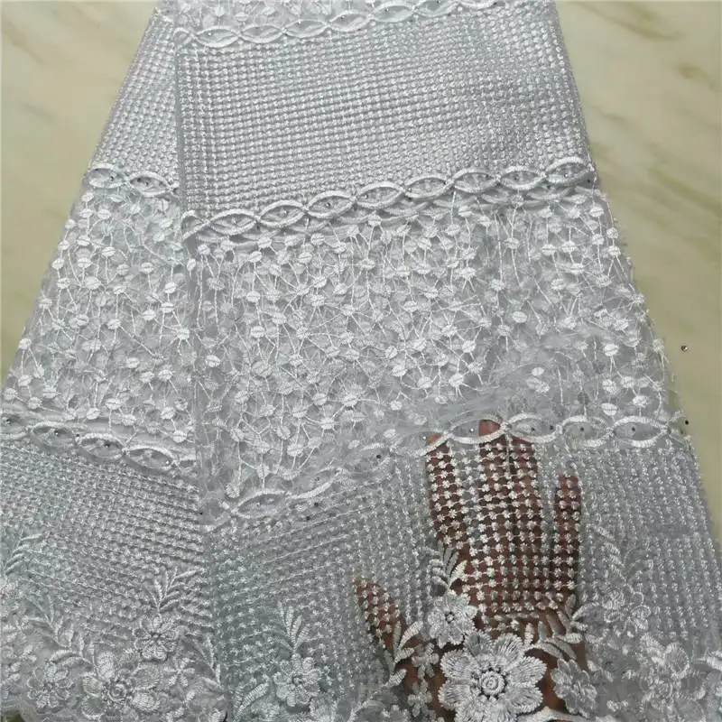 

PL!2019 High Quality African Lace Fabric Milk Silk Lace French Tulle Lace Fabric For Nigerian Wedding Dress ! L60415