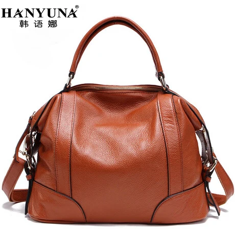 HANYUNA BRAND 2017 New Fashion Cow font b Leather b font Women font b Handbags b