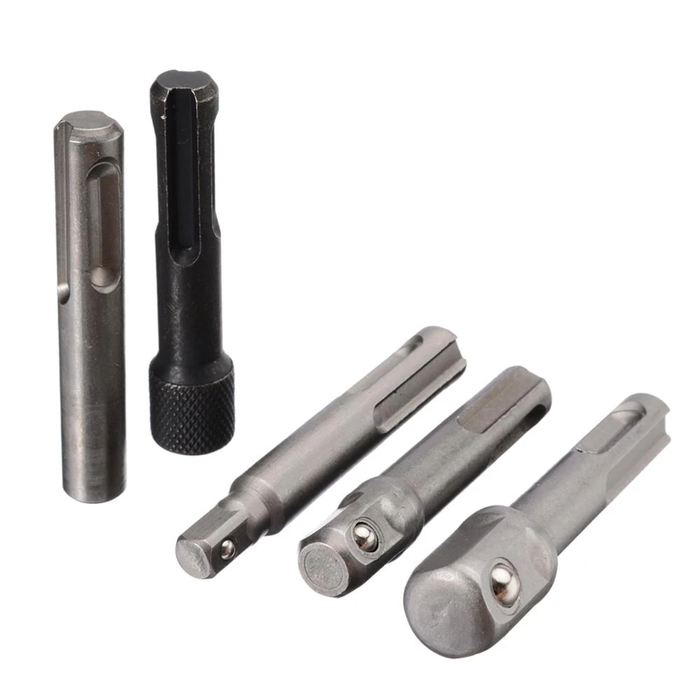 5Pcs 1/4 3/8 1/2 SDS Plus Socket Driver Drill Bit Hex Shank Chuck Adaptor Set 5Pcs 1/4 3/8 1/2 SDS Plus Socket Driver Drill Bit Hex Shank Chuck Adaptor Set