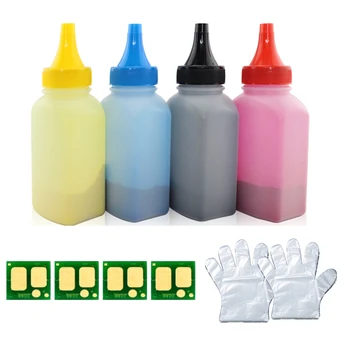 

Color Toner Powder with 4 color toner chips Compatible for HP LaserJet Jel Pro M154 MFP M180 M180n M181 M181fw CF510A 204A