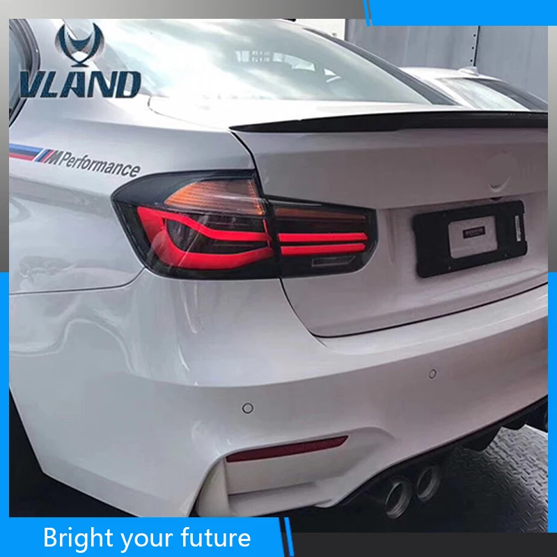 

VLAND Car Rear Light for BMW F35 F30 318i M3 Tail Lights 2013-2018 Dark/Red LED Tail Lamp DRL+Turn Signal+Brake+Reverse