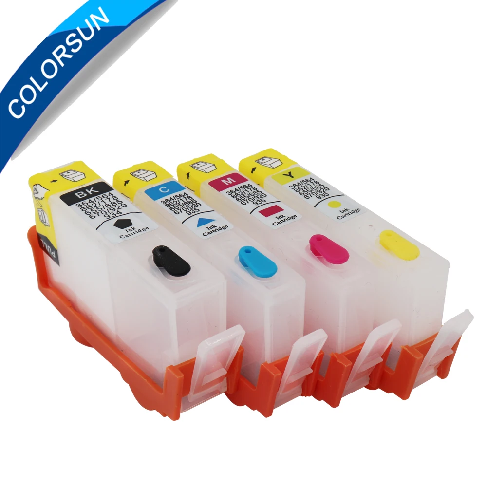 Colorsun для hp 655 для hp 655 чернильный картридж для hp deskjet 3525 5525 4615 4625 4525 6520 6525 6625 многоразовый картридж дуговой чип