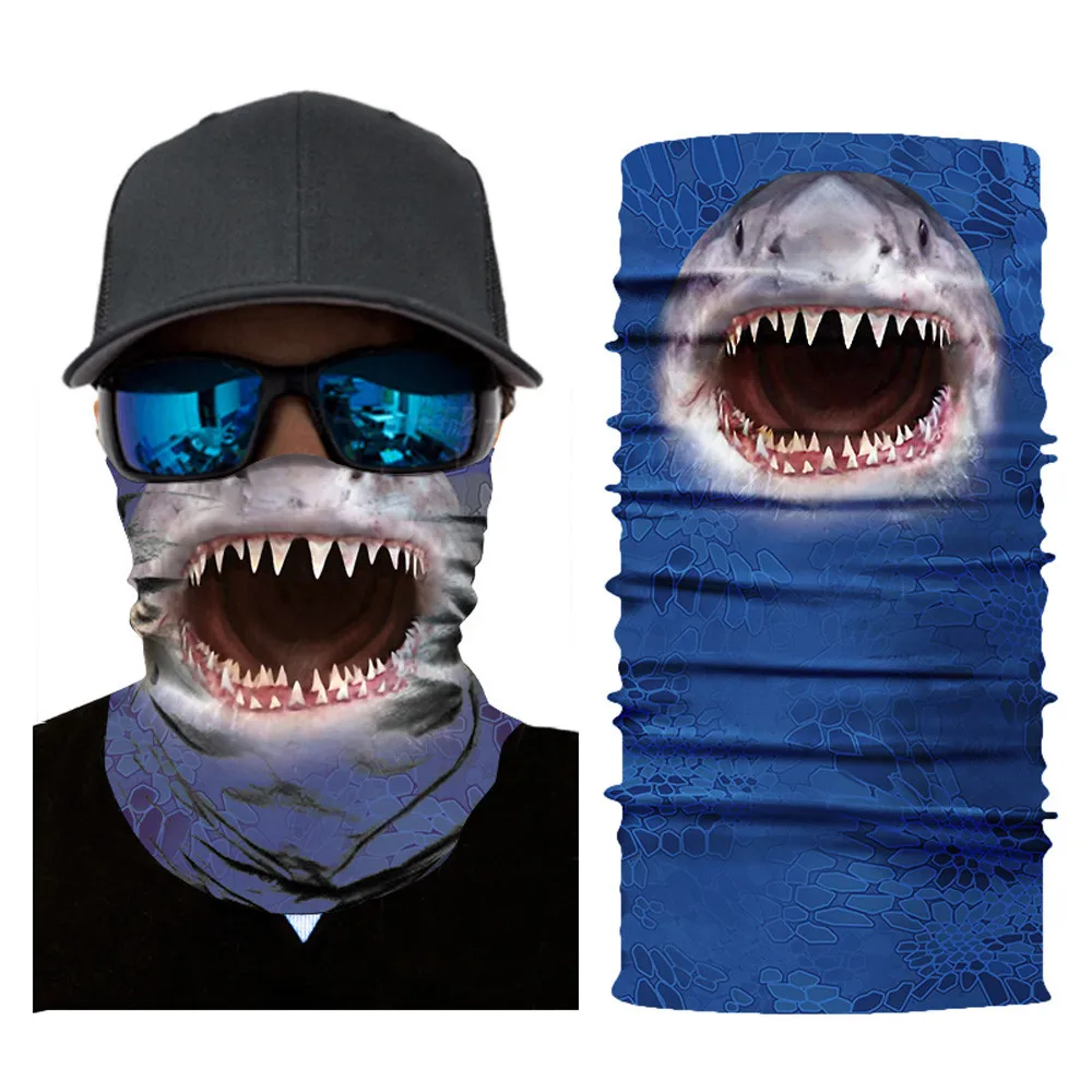 3D бесшовный волшебный шарф 3D Животный мир шеи гетры шеи грелка щит голова шарф Крышка маска для лица Хэллоуин бандана головной убор