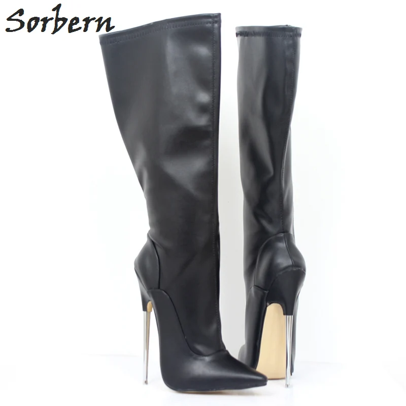 metal heel boots