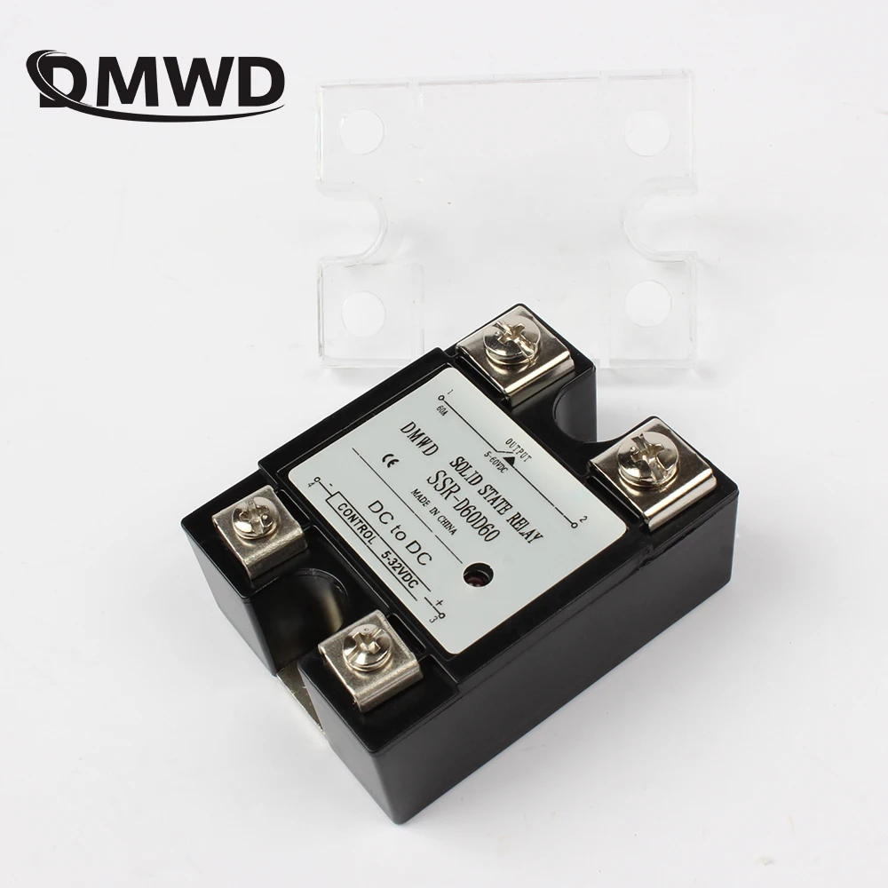 

SSR 40DD 40A DC single phase solid state relay with indicator SSR-40DD Input 5-32V DC load 5-220V DC SSR-D220D40