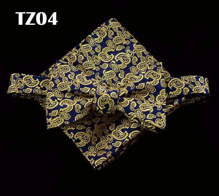 Свадебные галстуки-бабочки для мужчин бабочка Карманный платок подарочный набор черный - Цвет: 4