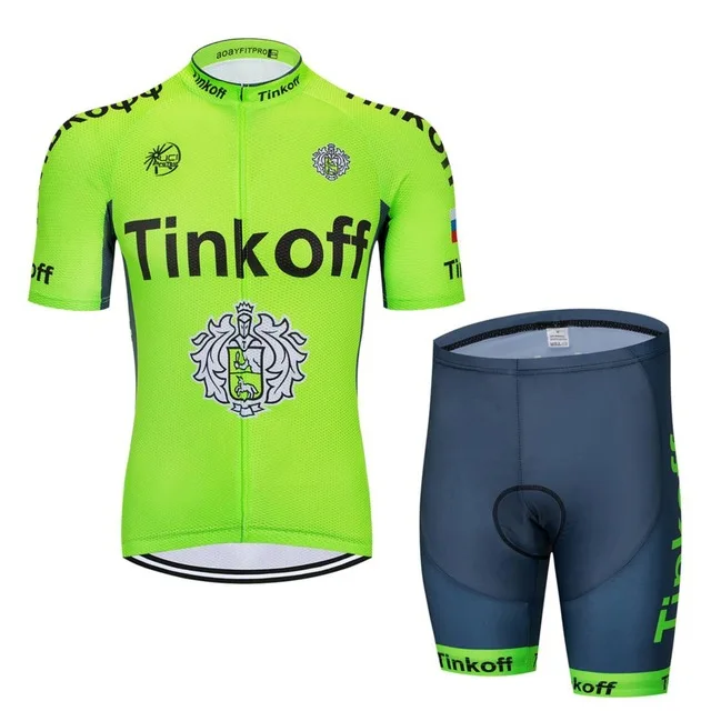 Tinkoff SaxoBank pro team велосипедные майки набор Ropa Ciclismo быстросохнущая одежда для шоссейного велосипеда шорты - Цвет: 3