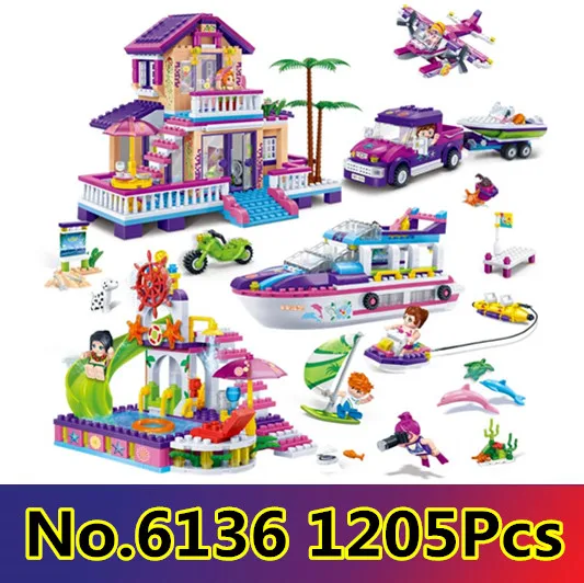 Model building kits compatible with lego city girls friends Gold Coast 1205 pcs 3D block Educational model building toys hobbies Model building kits compatible with lego city girls friends Gold Coast 1205 pcs 3D block Educational model building toys hobbies
