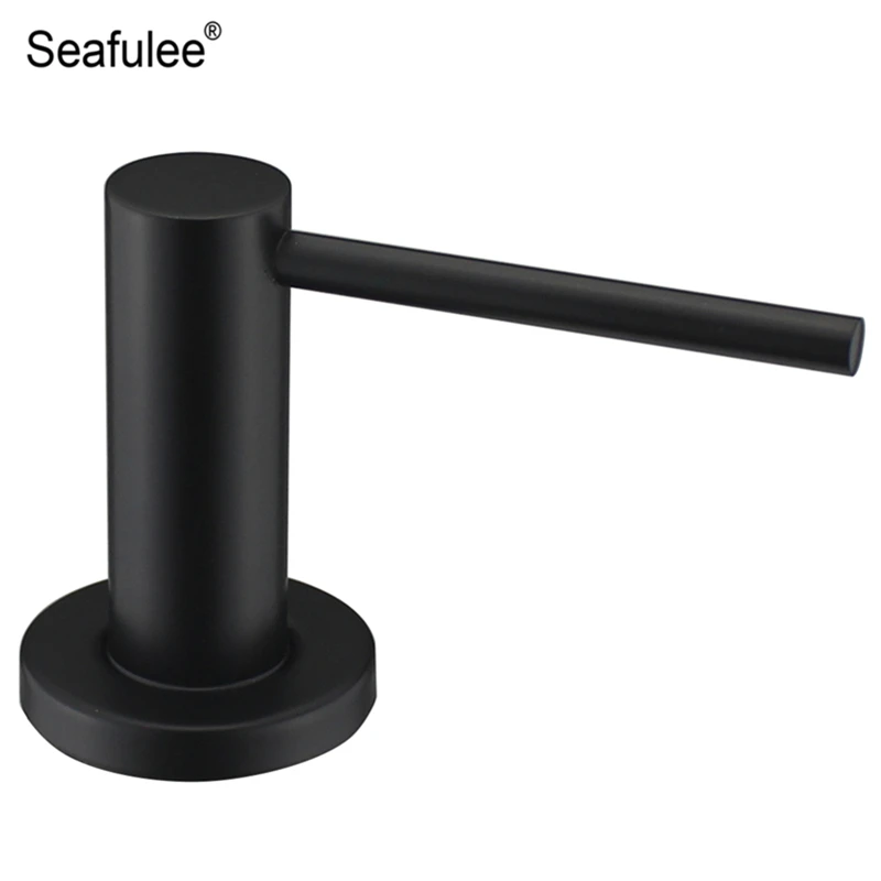 black stainless steel soap dispenser