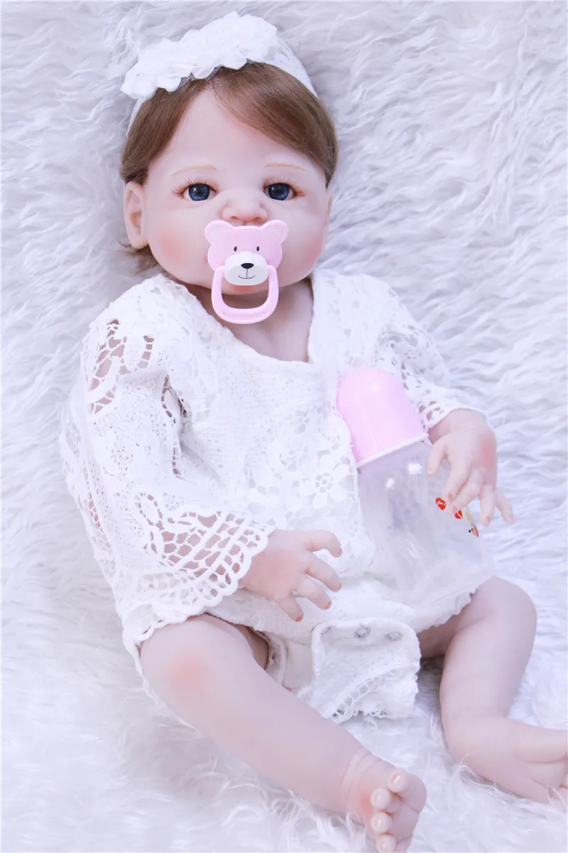 Bebes Кукла реборн 57 см полный корпус силиконовая кукла девочка реборн Детская кукла игрушка для ванны Реалистичная новорожденная Принцесса