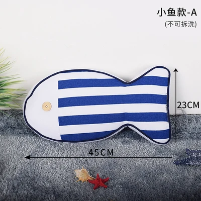 fish C Средиземноморские декоративные подушки, плюшевый валик, подушка для офисного стула, украшение детской комнаты, мягкая плюсовая игрушка - Цвет: fish C