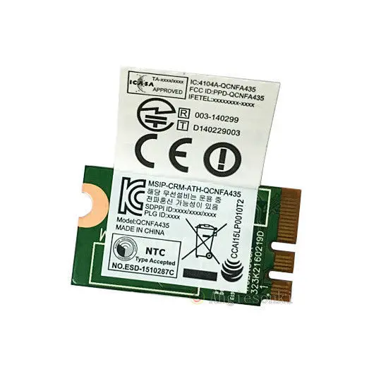 Двухдиапазонный Qualcomm Atheros QCNFA435 Беспроводная Bluetooth 4,1 карта 802,11 AC NGFF/M.2 433 Мбит/с для WIN7 WIN8 WIN10