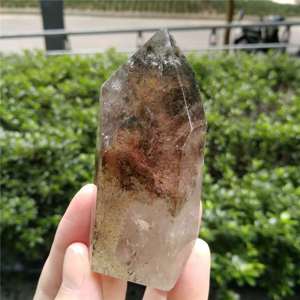 

RARE Ghost Quartz Wand Phantom Crystal Point Scenic Crystal Healing Chakra Meditation Quartz Scenic Crystal Home Decoration