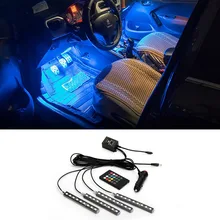 Interior Remoto/Control De Voz Coche Lámpara de Neón DEL LED para ford focus 2 3 fiesta kuga ecosport mondeo fusión ranger Sharp sector Monto
