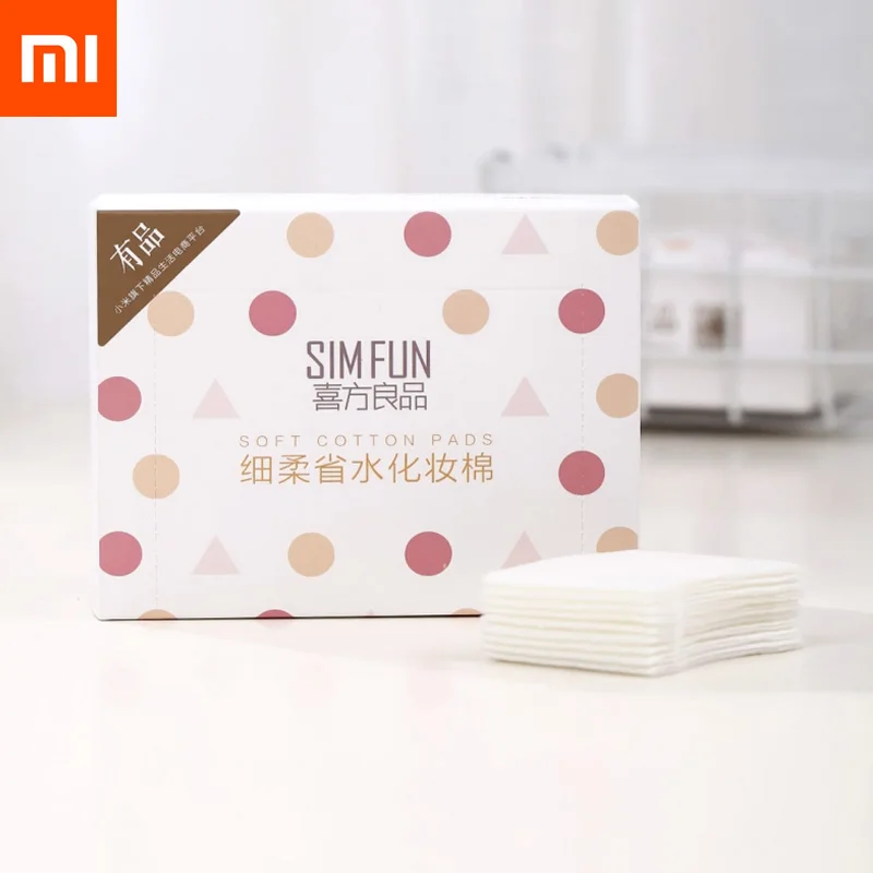 Xiaomi SIMFUN мягкие хлопковые подушечки высокого качества, экономия воды, уход за кожей, средство для снятия макияжа, чистящие салфетки, удобные, сохраняют кожу упругой